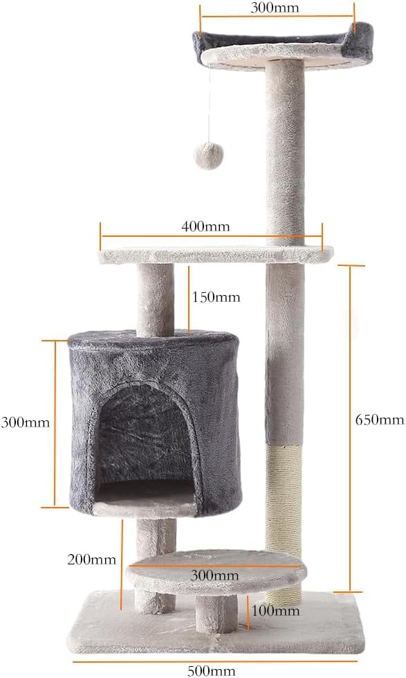 CAT TOWER GREY 50*40*110