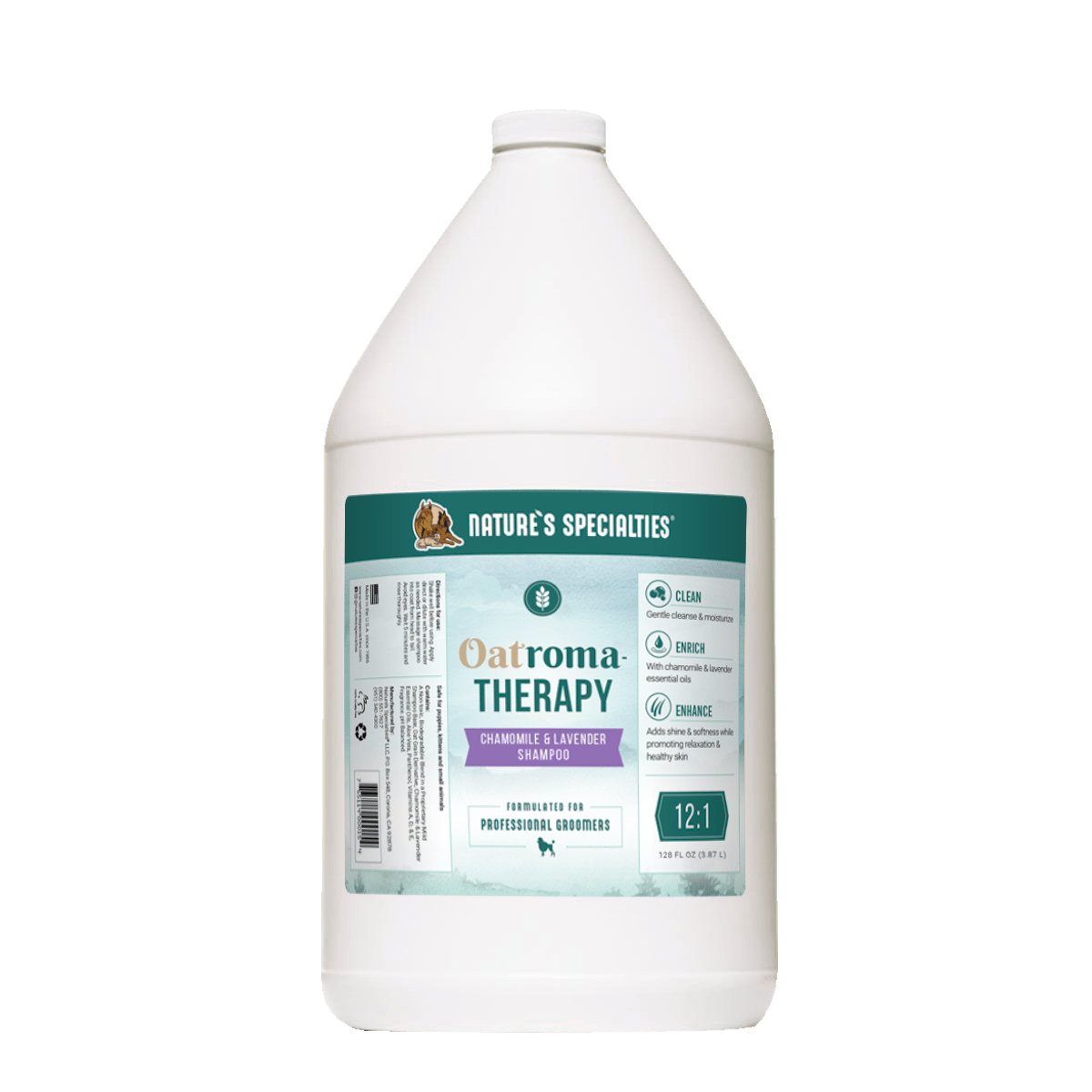 Natures Specialties Oatroma-Therapy Chamomile & Lavender Shampoo For Dogs And Cats -3.8 Liter / Gallon