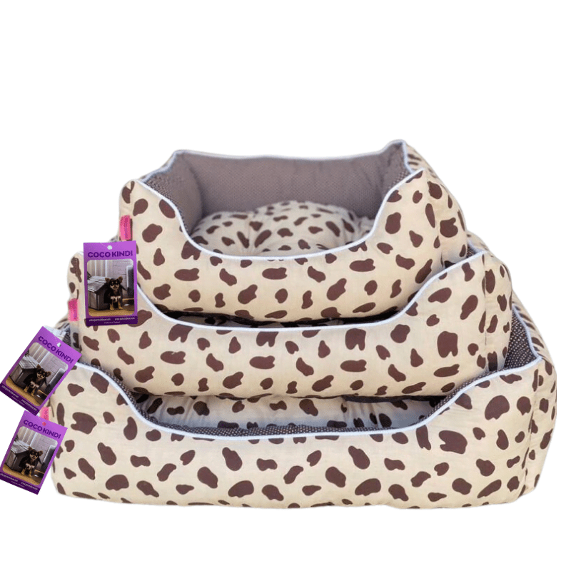 Coco Kindi Brown Dotted Pattern Washable Sofa Cotton Bed