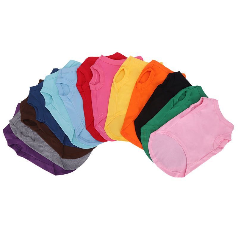 Pets Club Cotton Plain Dog Cloth Summer T-Shirt