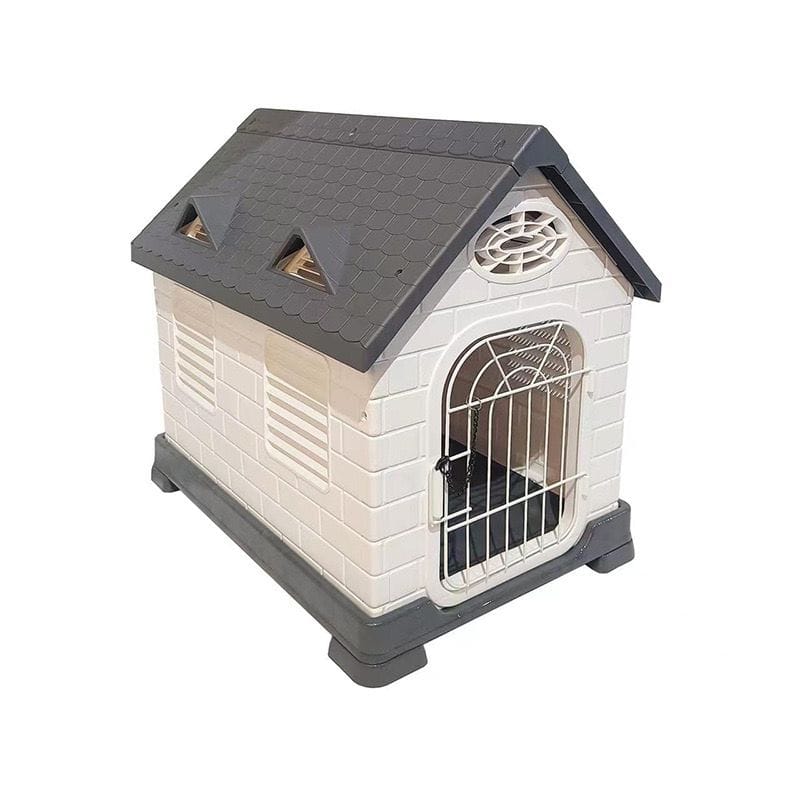 Cozy Paws Plastic dog house with Door-65*47*66cm-Grey