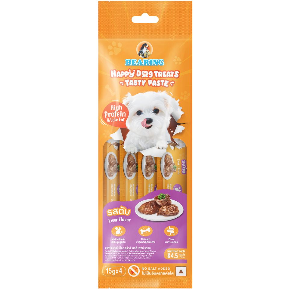 Bearing Happy Dog Treats Tasty Paste Liver Flavor -15g*4