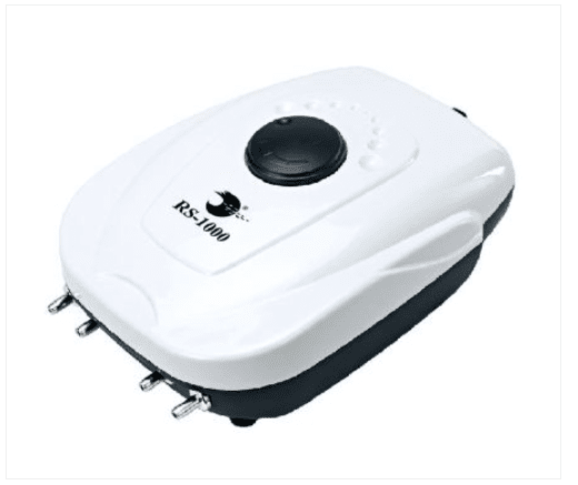 Rs Eco Green 4 Out Let Aquarium Super Air Pump Low Noise - Power 8 W ,Flow 9 L / Min .