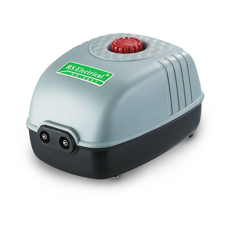 Rs Adjustable Type And Super Noise Less Aquarium Air Pump With 2 Air Out Lets- Power 5.0 W- Flow 5.0 L / Min