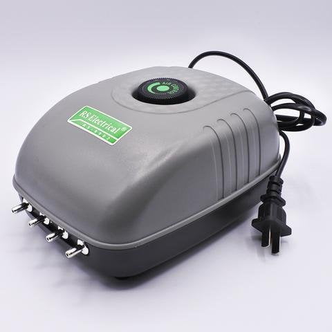 Rs Adjustable Type And Super Noise Less Aquarium Air Pump With 4 Air Out Lets- Power 12 W- Flow 10 L / Min