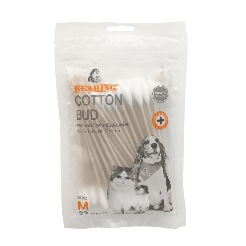 Bearing Cotton Bud For Pets - Medium-50Pcs