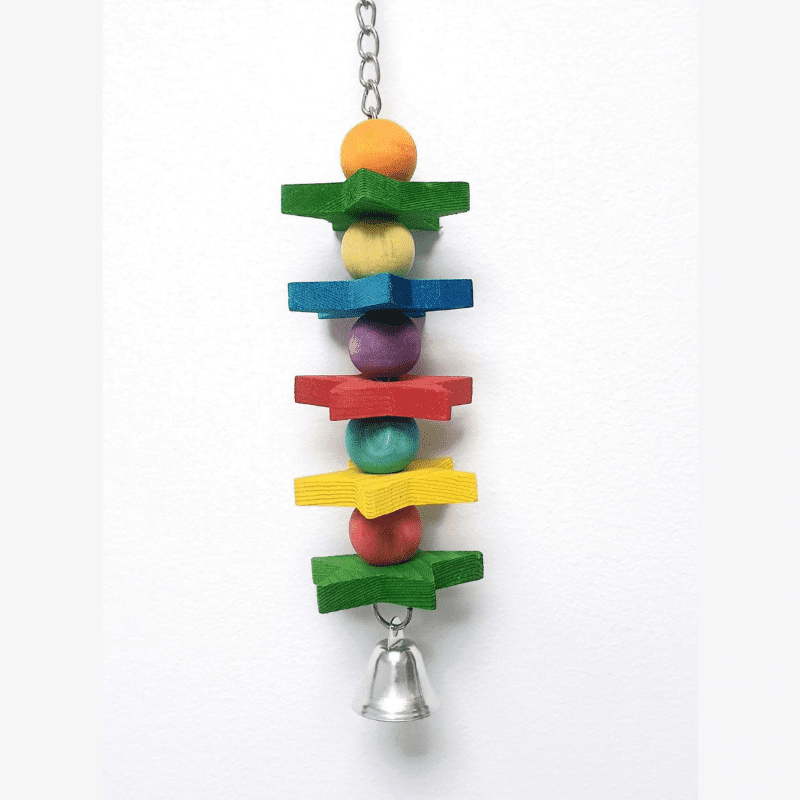 Pets Club Natural Wooden Bird Toy, Size H35*W16 Cm