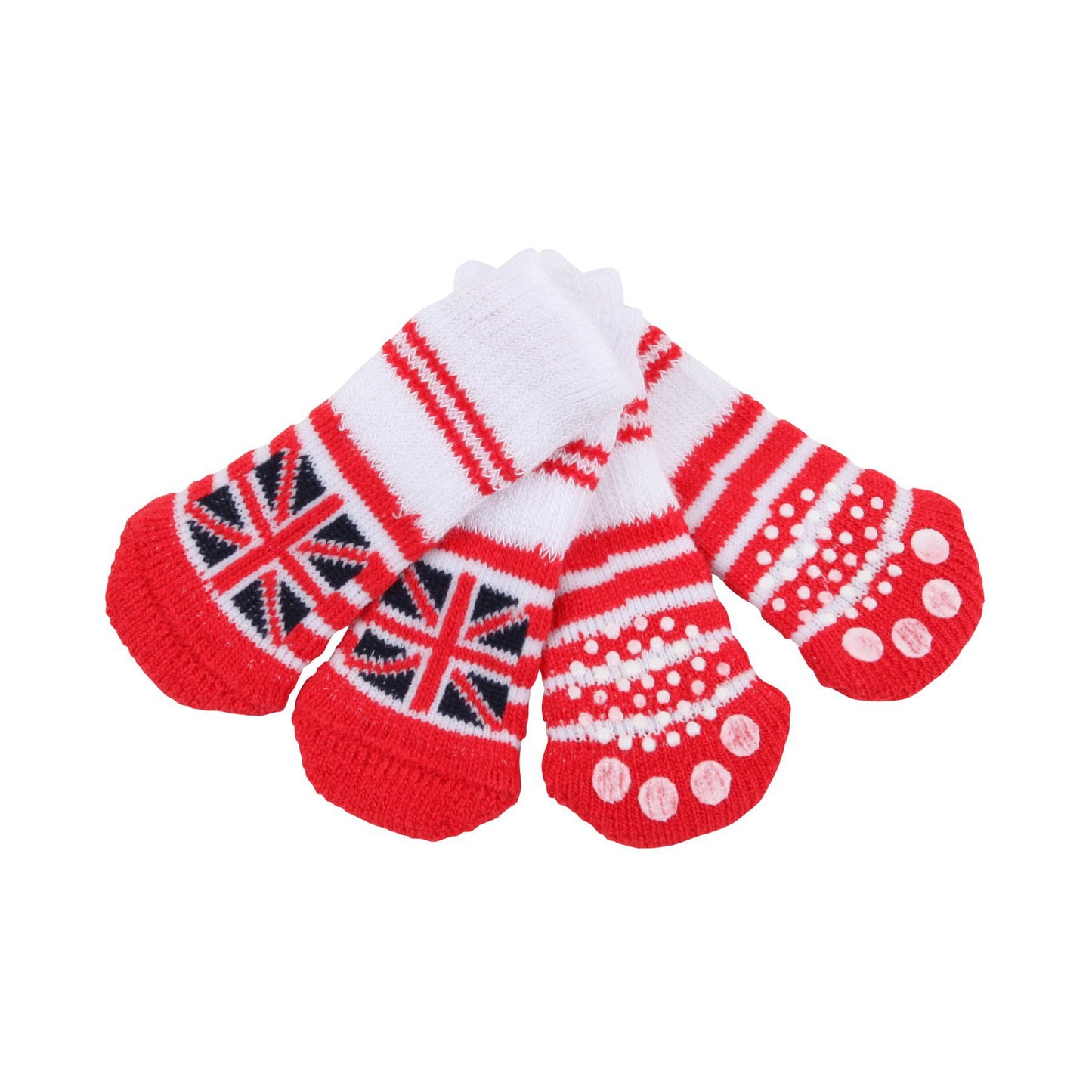 Puppia Union Jack Dog Socks Red