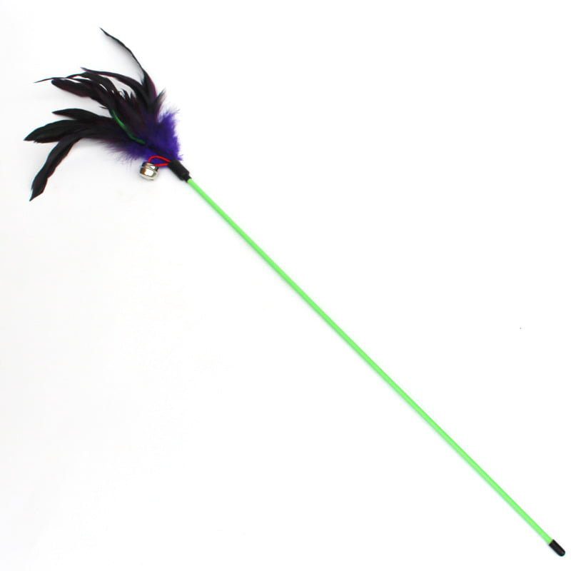 Its Meow Interactive Cat Toy Feather Stick With Bell - 61Cm  (Mixed Colors)