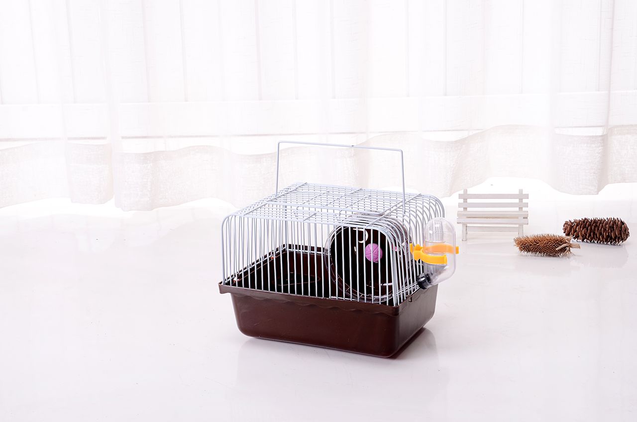Pets Club Hamster Cage With Running Wheels,Water Bottle & Food Feeder-31*24*17Cm