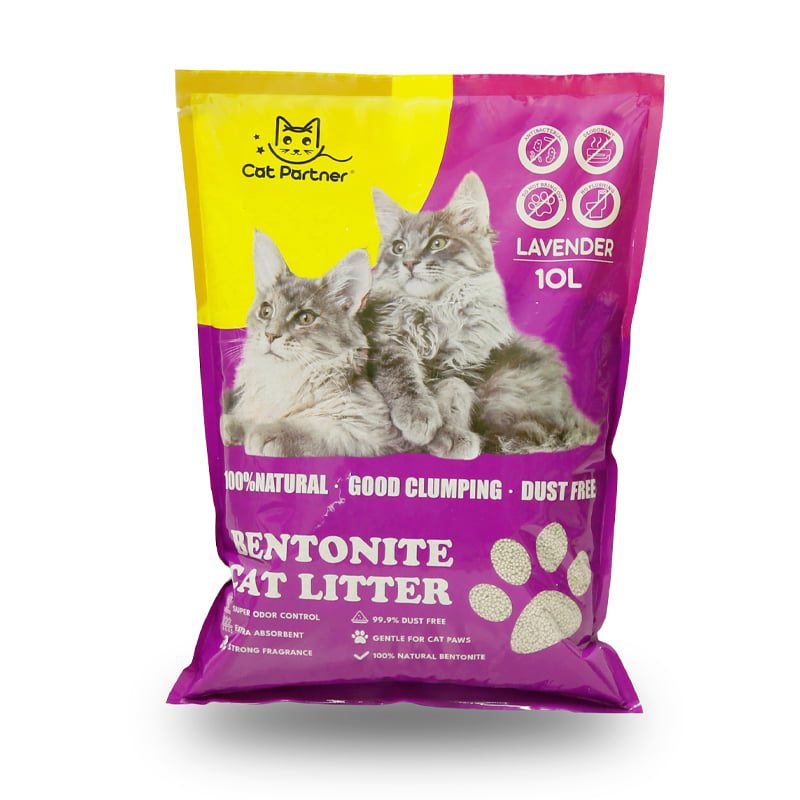 Cat Partner Bentonite Dust Free Clumping Litter - 10 L - Lavender