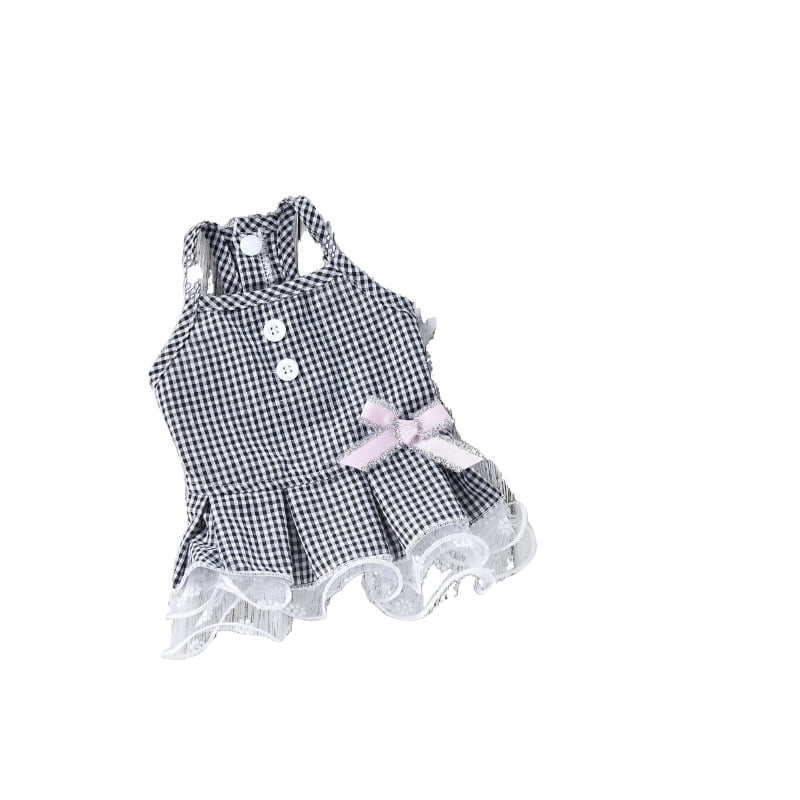 Hong Pet Pink With White Strip Pattern Dog Clothes