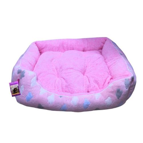 Coco Kindi Pink Color Cloud Pattern  Washable Sofa Fur Bed