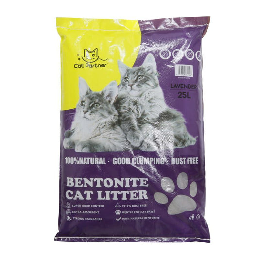Cat Partner Bentonite Dust Free Clumping Litter - 25 L - Lavender