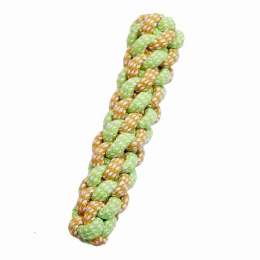 Pets Club Green &amp; Yellow Chew Corn Cotton Rope Toy Green