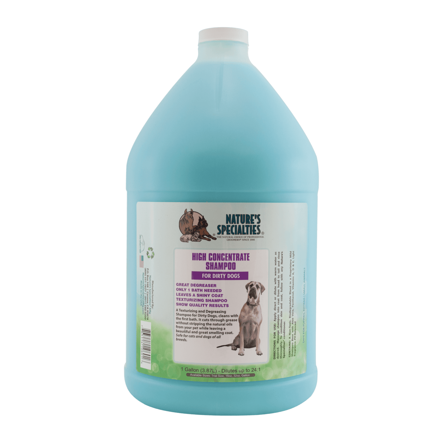 Natures Specialties High -Concentrate Shampoo For Dirty Dogs -3.87 Liter / Gallon