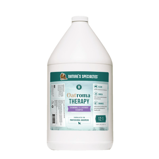 Natures Specialties Oatroma-Therapy Chamomile & Lavender Shampoo For Dogs And Cats -3.8 Liter / Gallon