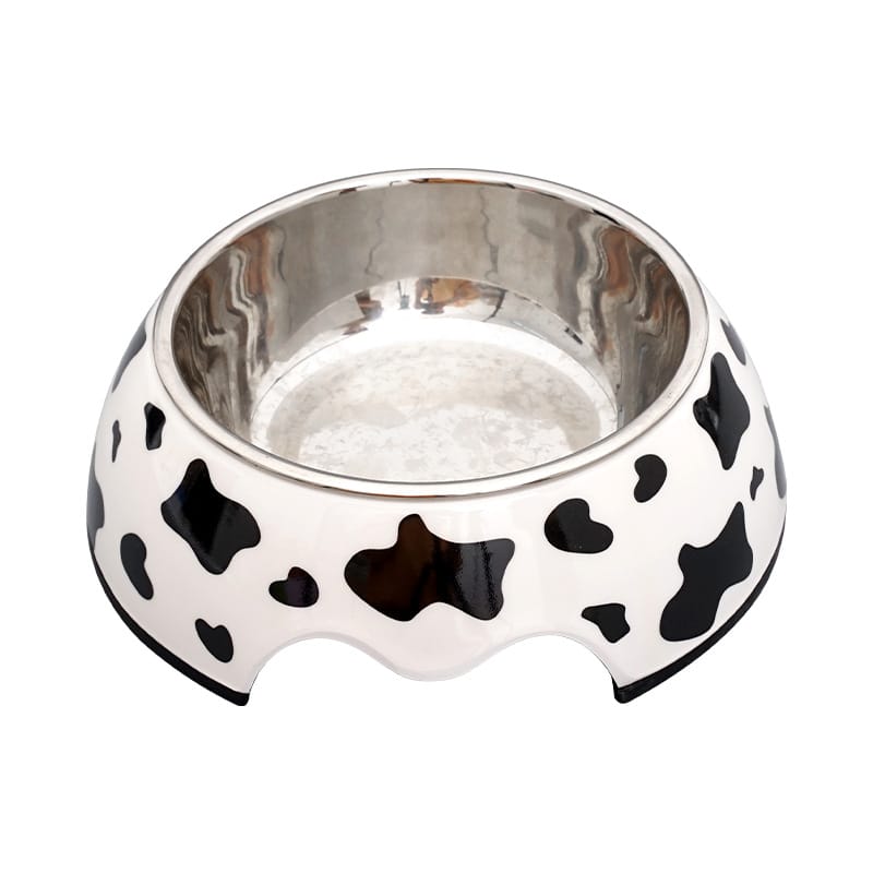 Cozy Paws Single Melamine Bowl -14x17.5x6cm White Dalmation