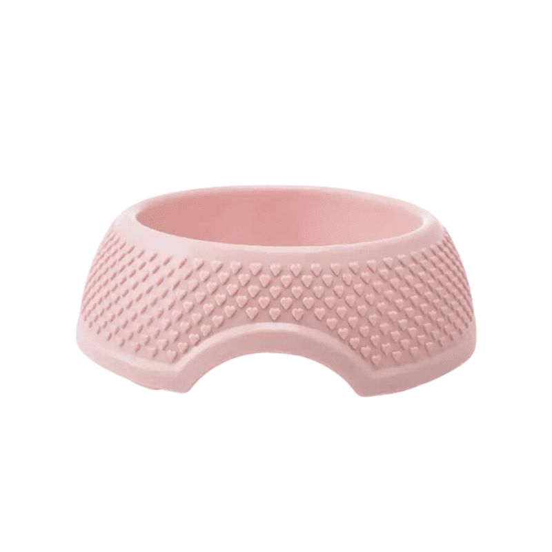 Pets Club Heart Pattern Single Bowl - 98 ml -18.8*6 Cm - Pink