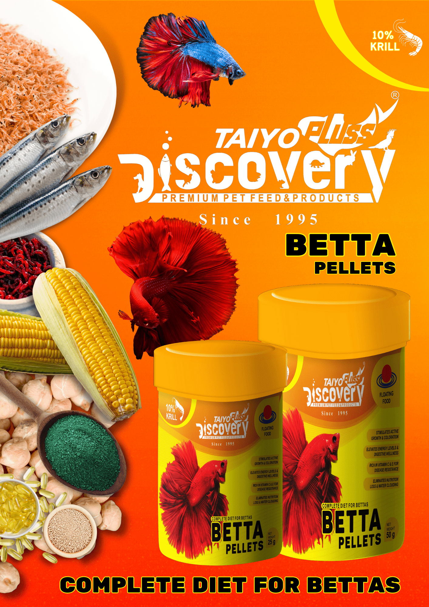 Taiyo Plus Discovery Betta Pellets-25gm (50ml)