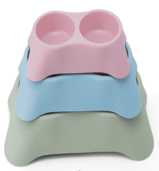 Pets Club Double Dining Bowl - 90 ml - 28*16*5 Cm-Blue