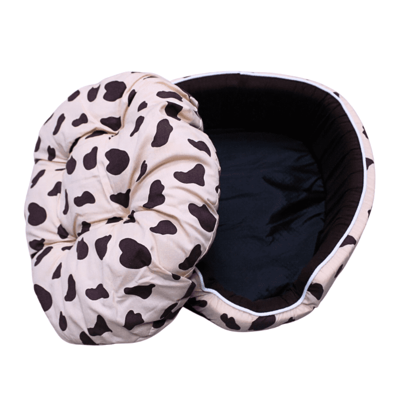 Coco Kindi Brown Dotted Washable Round Cotton Bed
