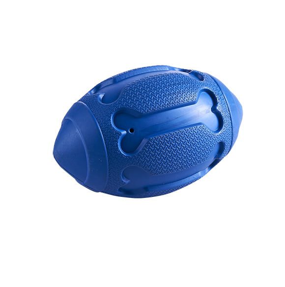 Miss Bear Colorful Concave Rugby Ball Squeaker Dog Toy ( Small Dogs)