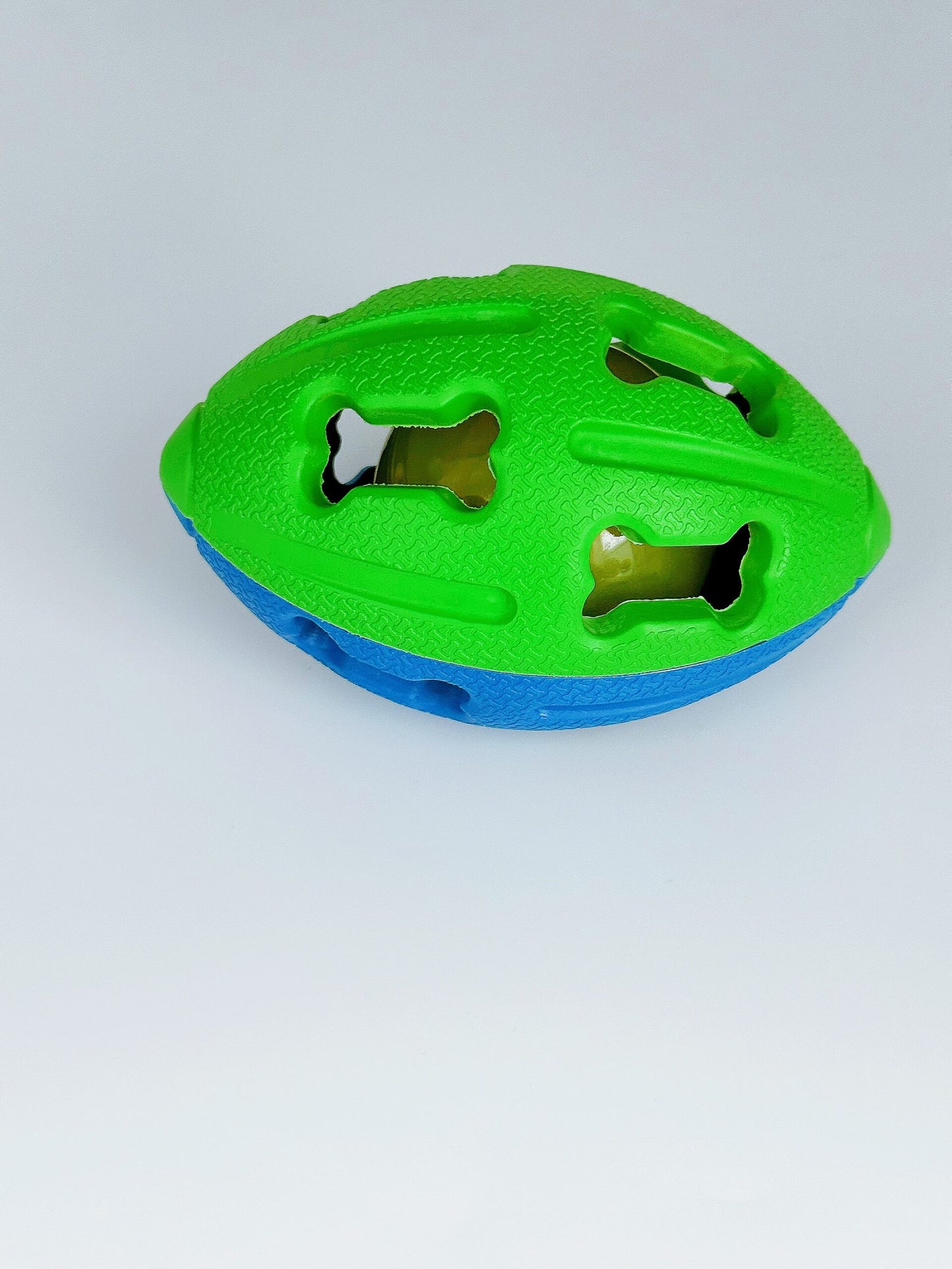 Miss Bear Colorful Hollow-out Concave Rugby Ball Dog Toy with LED Ball (Medium Dogs)