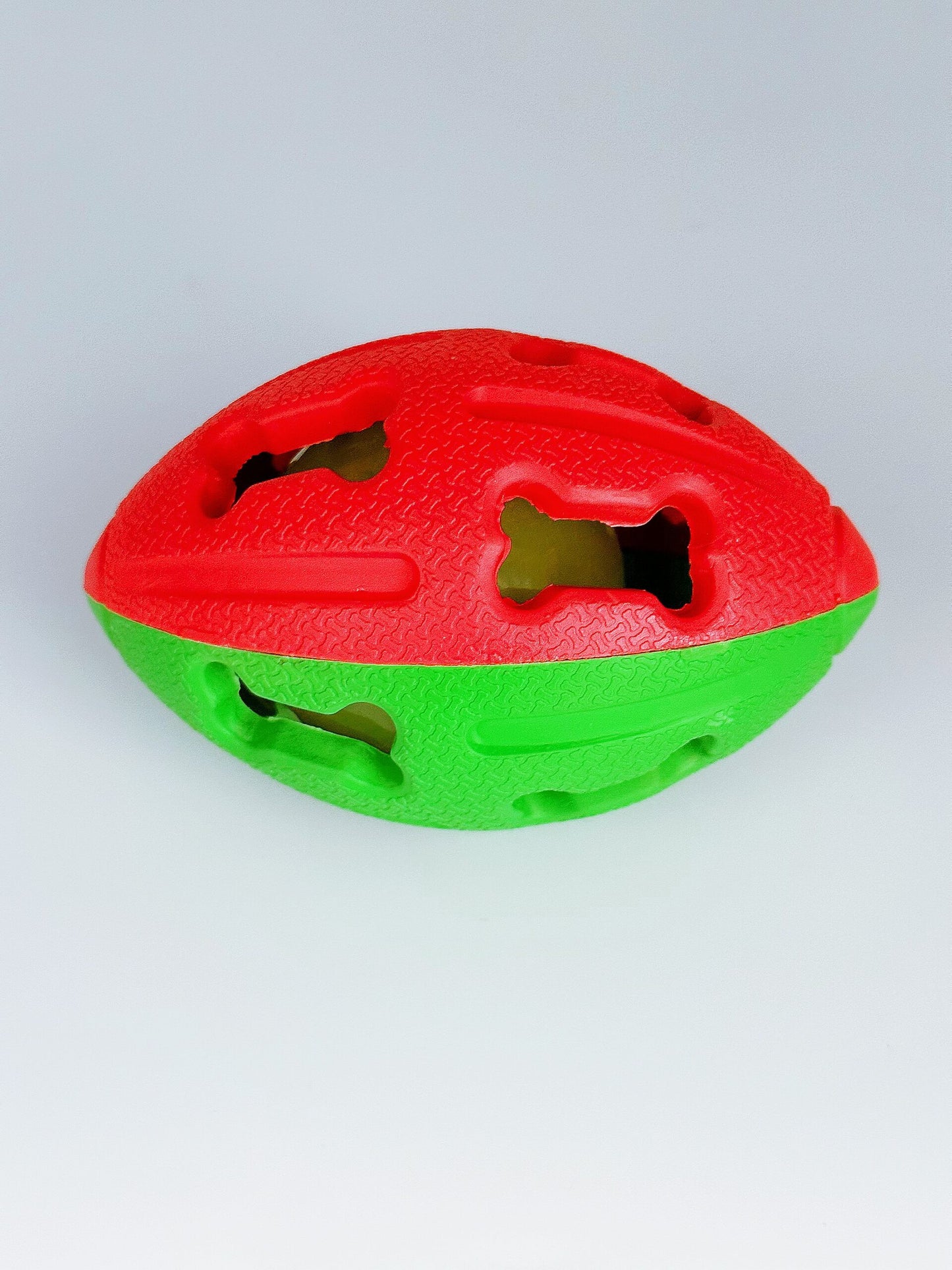 Miss Bear Colorful Hollow-out Concave Rugby Ball Dog Toy with LED Ball (Medium Dogs)