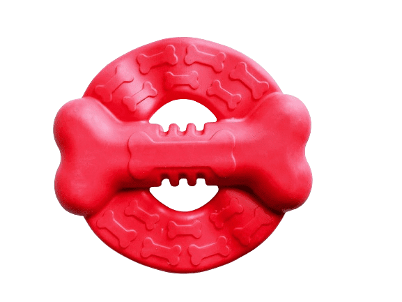 Miss Bear TPR Bone Round Dog Chew Toy - (Medium Dogs)