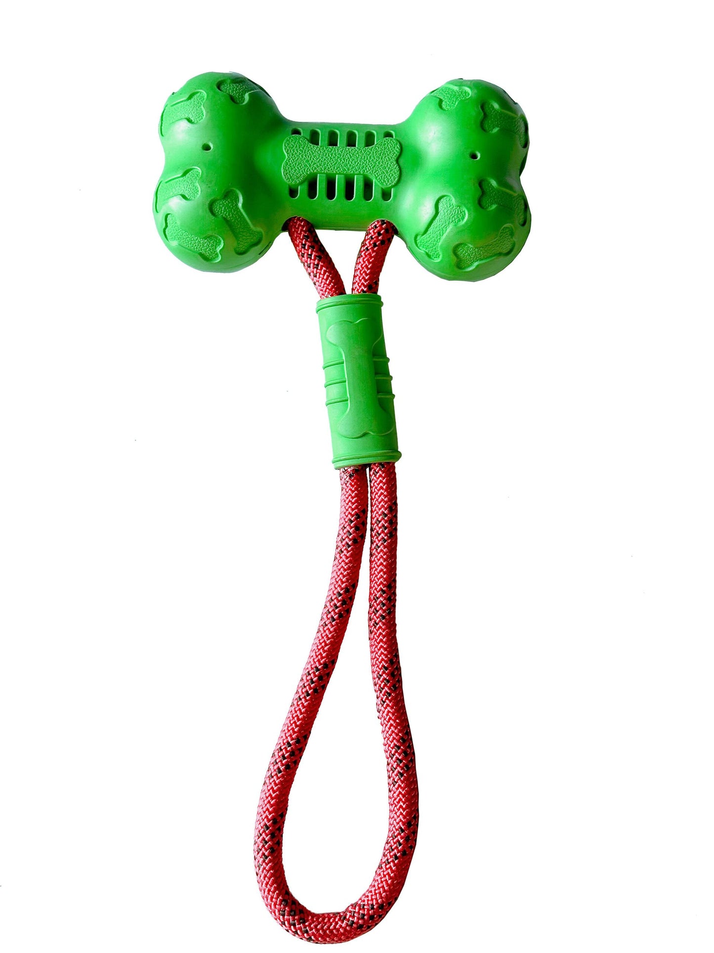 Miss Bear Colorful Bone with Rope Dog Chew Toy (M/L Dogs)