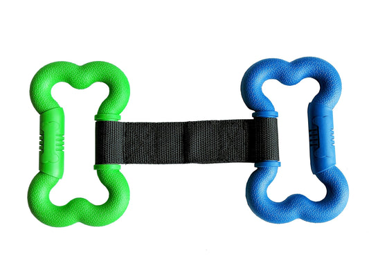 Miss Bear Colorful Two Chain Rubber Dog Chew Toy (Medium Dogs)