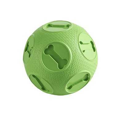 Miss Bear Colorful Football Pattern Sound Ball Dog Toy - 3 inches (Medium Dogs)