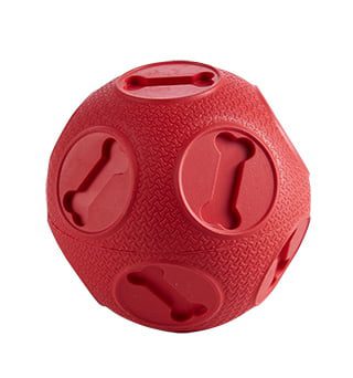 Miss Bear Colorful Football Pattern Sound Ball Dog Toy - 3.5inches  (Medium Dogs)