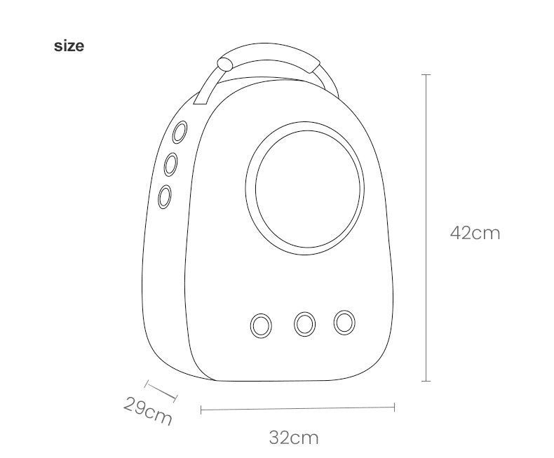 Cozy Paws Street Pattern Transparent Capsule Pet Travel Backpack –42X32X29 Cm