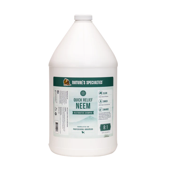 Natures Specialties Quick Relief Neem Shampoo For Dogs And Cats - 3.87 Liter / Gallon (Medicated Shampoo)