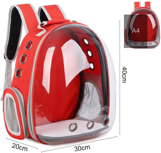 Woofy High Quality Breathable Transparent Pet Backpack-40Cmx30Cmx20Cm