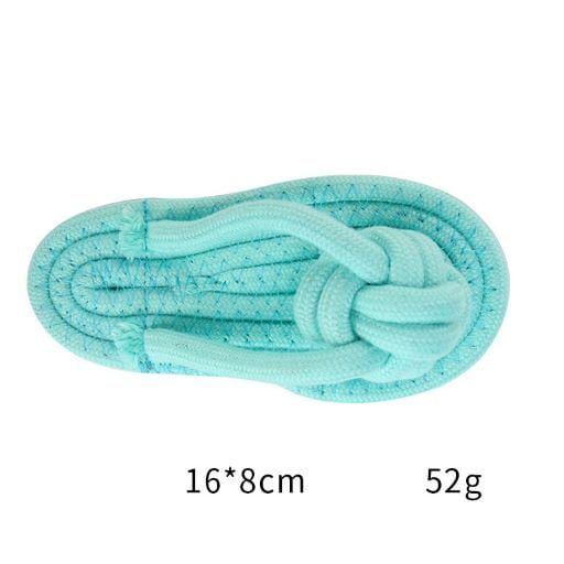 Pets Club Slipper Shaped Natural Cotton Chew Toys For Dogs