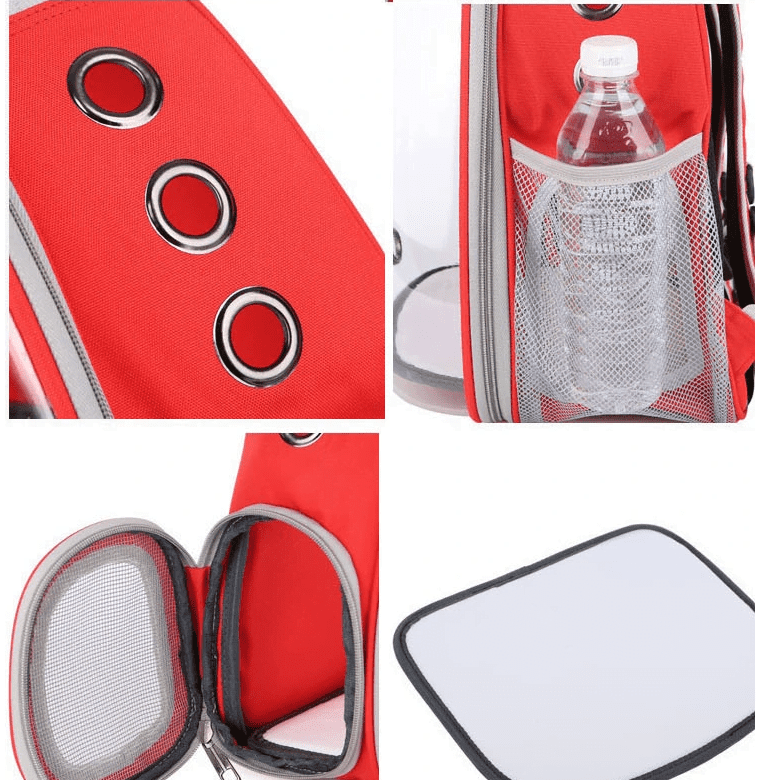 Woofy High Quality Breathable Transparent Pet Backpack-40Cmx30Cmx20Cm