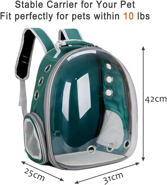 Cozy Paws Transparent Breathable Pet Carrier Bag-Back Pack 31*25*42cm