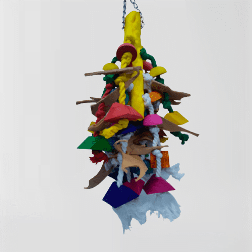 Pets  Club Natural Wooden Bird Toy  H-55 Cm, W-12 Cm