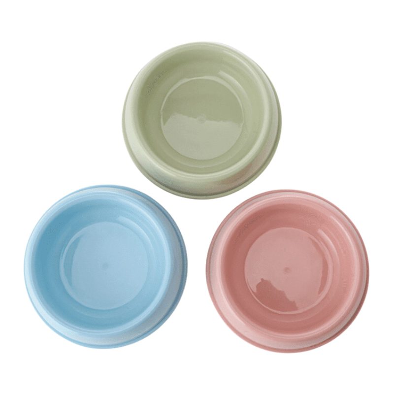 Pets Club Plastic Bowl Single Small -90 ml - 21*5.8 Cm -Pink