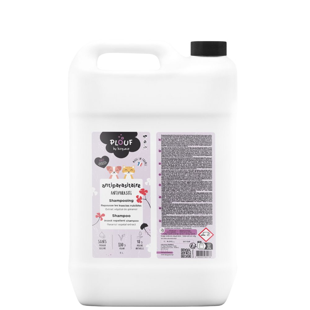Plouf Cat &amp; Dog Antiparasite Shampoo (Medicated) -5L
