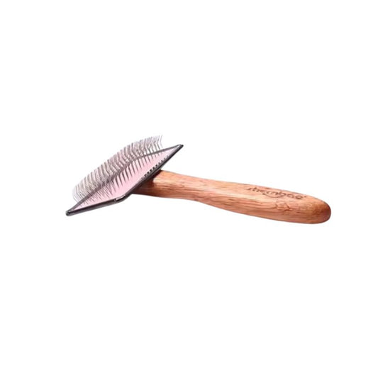 Shernbao Engineering Handle Stainless Steel Pet Slicker Brush - Large