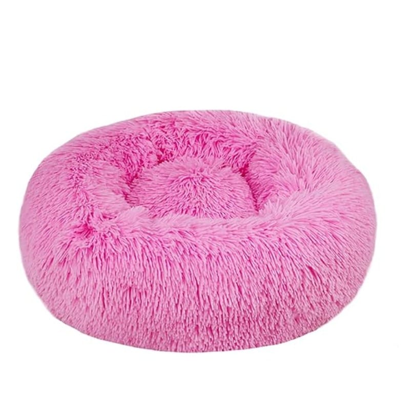 Coco Kindi Soft Plush Round Bed-Pink