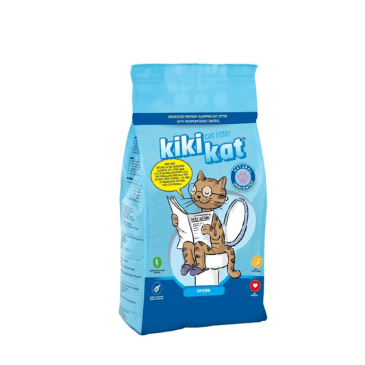 Kiki Kat White Bentonite Clumping Cat Litter –Natural – 20 L (17.4 Kg )