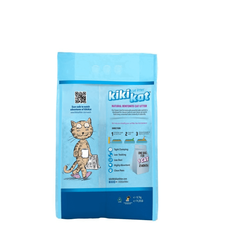 Kiki Kat White Bentonite Clumping Cat Litter –Natural – 20 L (17.4 Kg )