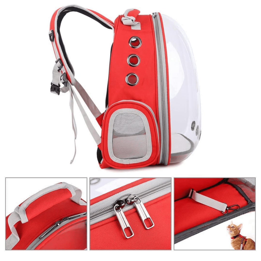 Woofy High Quality Breathable Transparent Pet Backpack-40Cmx30Cmx20Cm