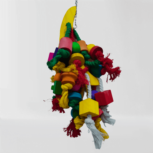 Pets  Club Natural Wooden Bird Toy  H-42 Cm, W-14 Cm