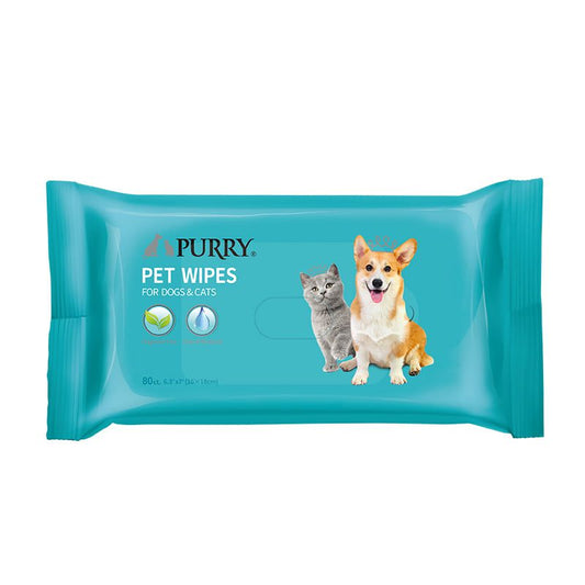 Purry Pet Wipes For Dogs and Cats Fragrance Free- 80ct